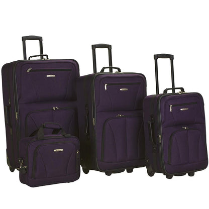 Rockland Luggage Journey 4 Piece Softside Expandable Luggage Set, F32