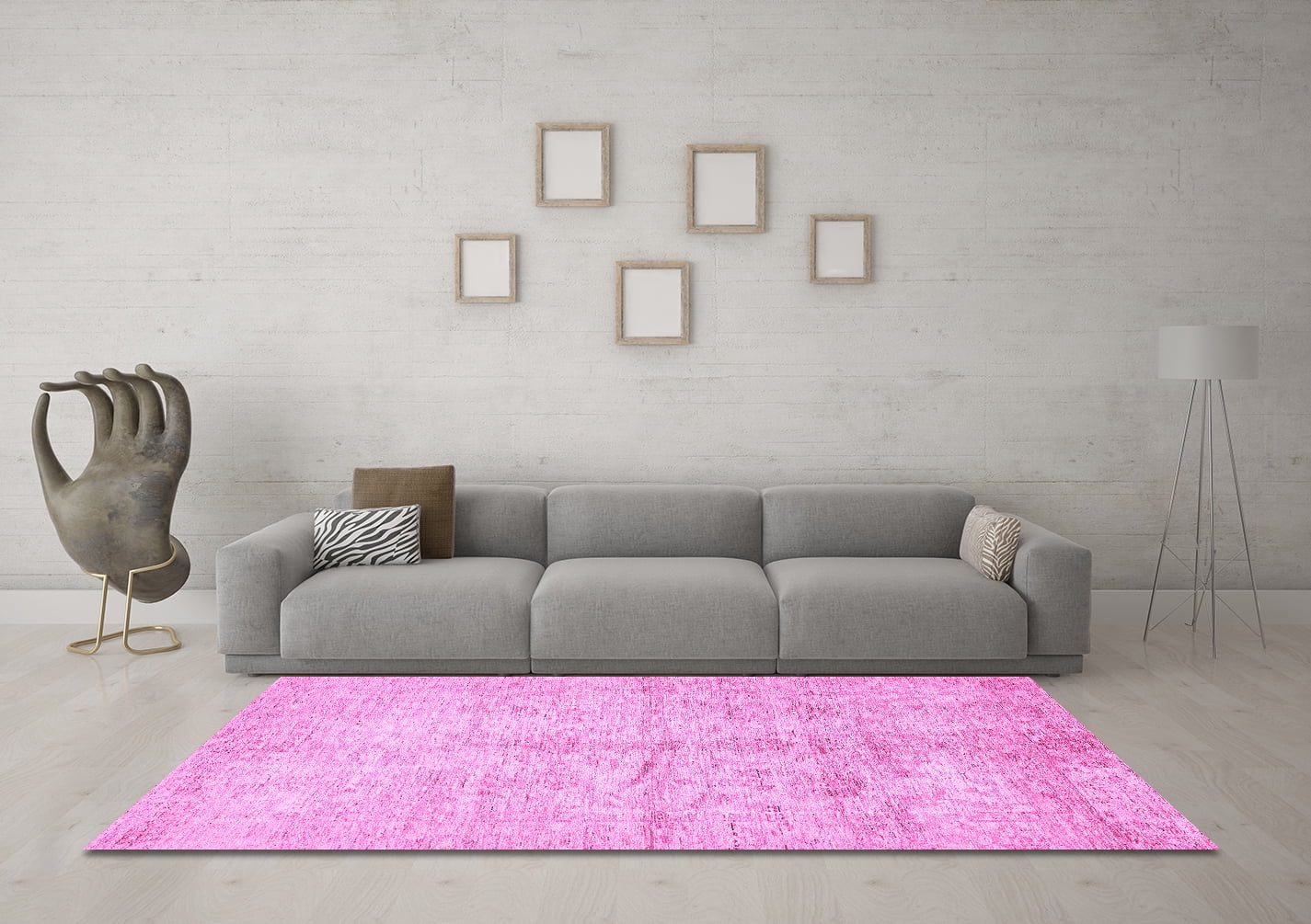 Ahgly Company Indoor Rectangle Oriental Pink Traditional Area Rugs, 8' x 10'