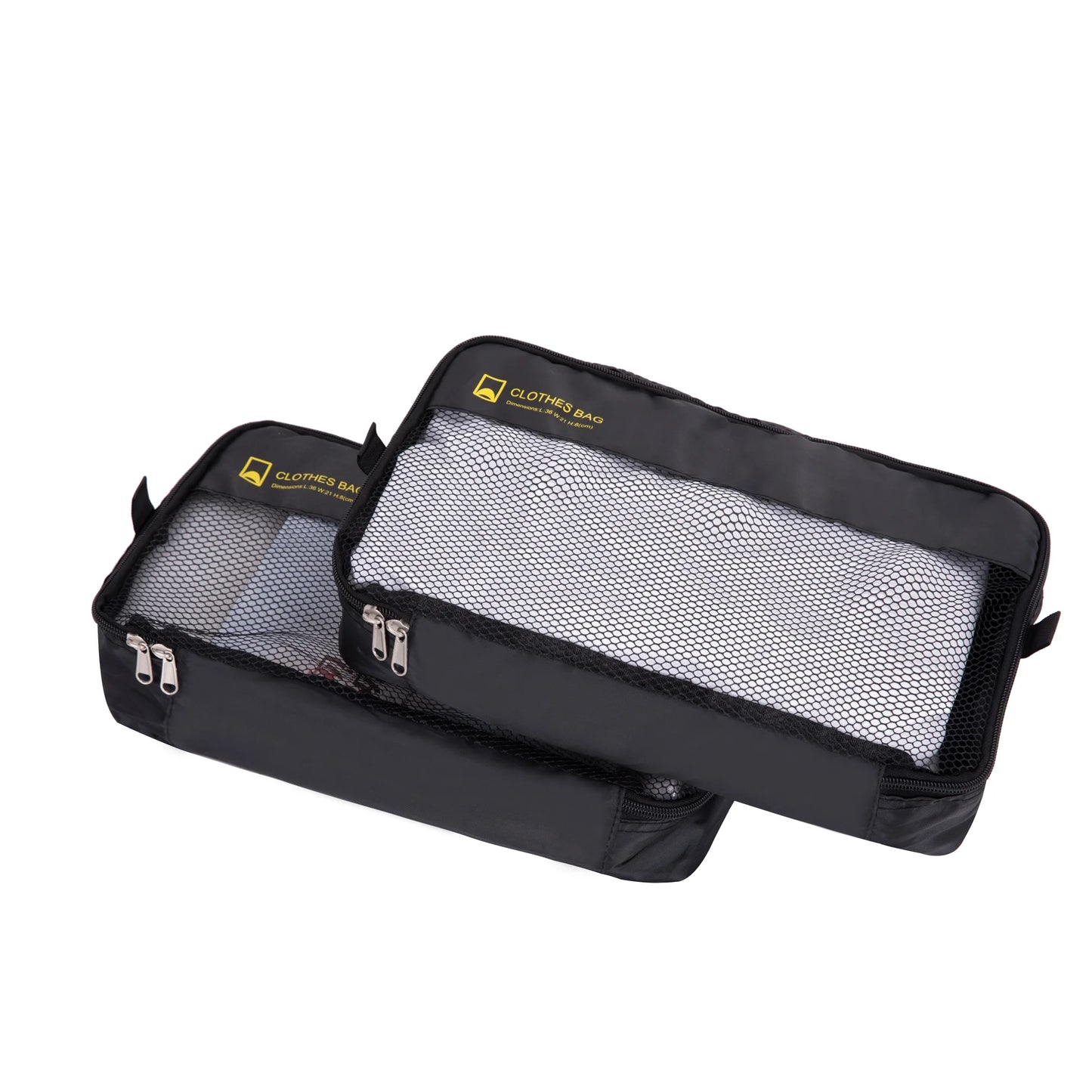 Landisun Luggage Sets 6 Piece Hardshell ABS Suitcase Set with TSA Lock, Travel Luggage with Portable Bag, Black