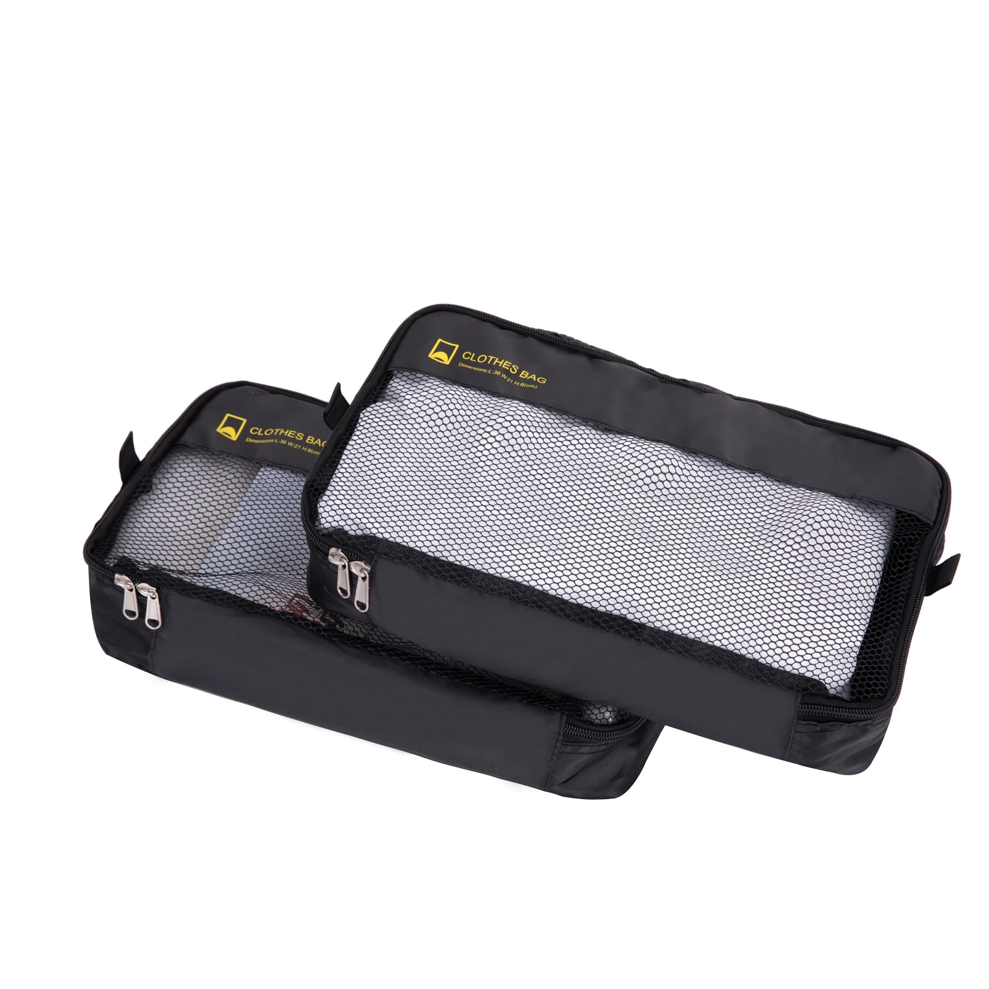 Landisun Luggage Sets 6 Piece Hardshell ABS Suitcase Set with TSA Lock, Travel Luggage with Portable Bag, Black