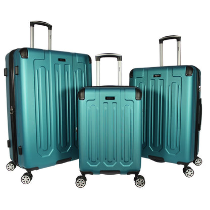 Dejuno Tutin 3-Piece Hardside Spinner Luggage Set With TSA Lock - Olive