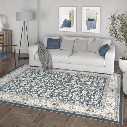 Madison Traditional 8' x 10' Gray Polypropylene Indoor Area Rug