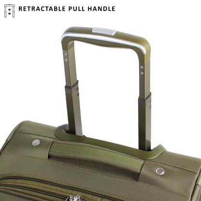MADDEN NYC, Aesthetic Soft Side 20" Expandable Carry-on Luggage, Olive