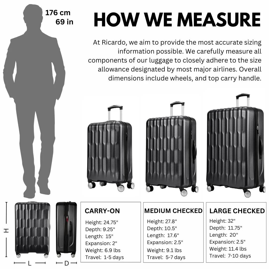 Ricardo Beverly Hills Anchor Bay Hardside 29" Expandable Checked Spinner Luggage, Charcoal