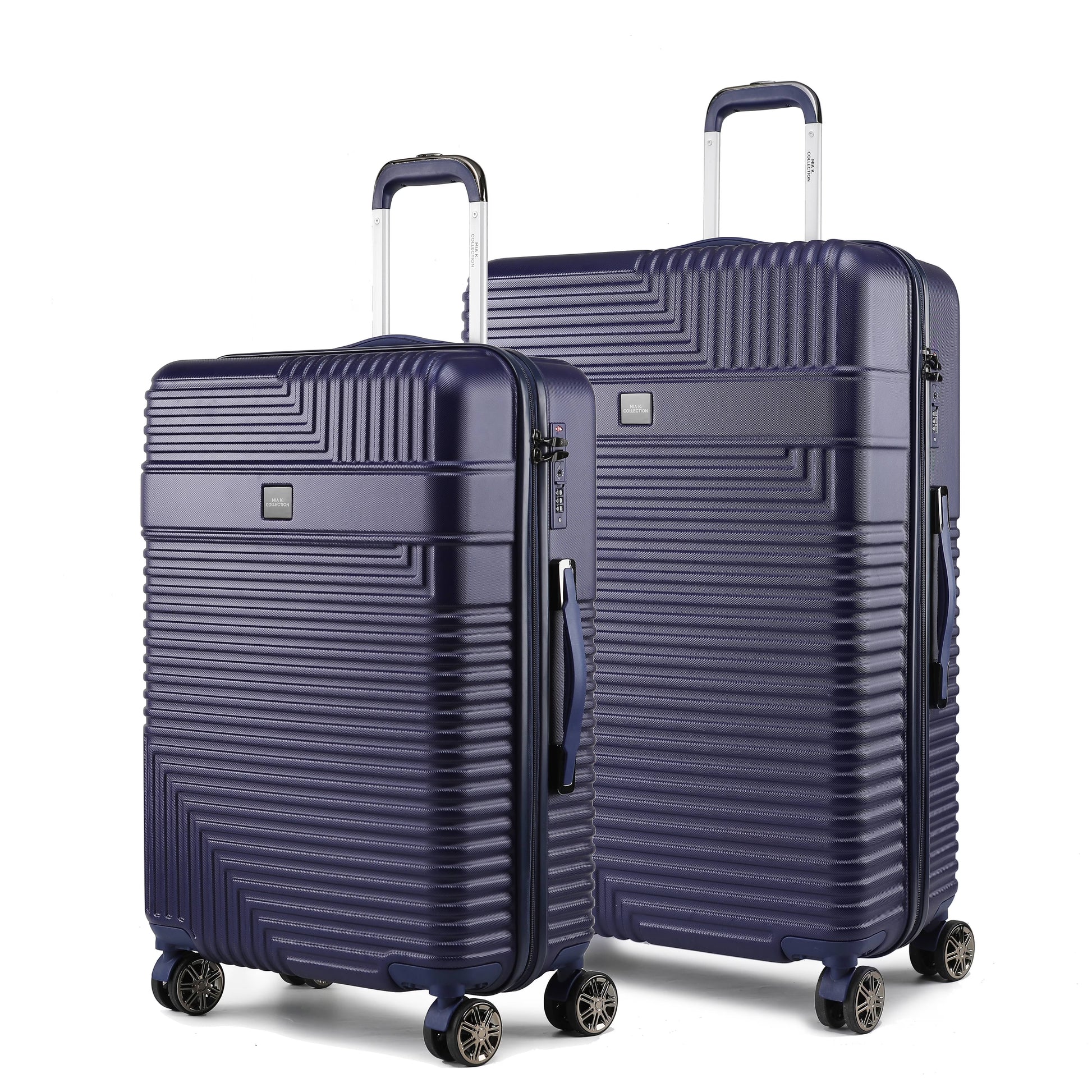MKF Collection Felicity Extra Large & Large Hardside Luggage 2 pcs, Luxurious Travel Suitcase by Mia K - Rose Gold
