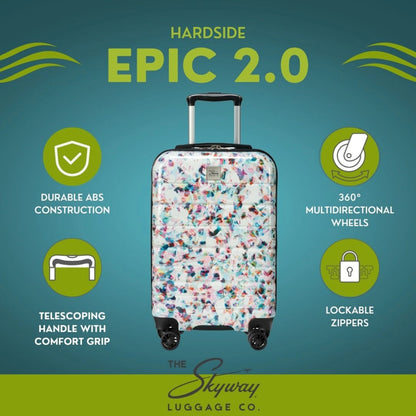 Skyway Luggage Epic 2.0 24" Hardside 8-Wheel Medium Check-In Spinner
