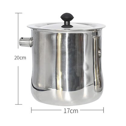 Candle Making Pouring Pot Stainless Steel Double Boilers Dripless Pouring Heat-Resistant Handle Melter Pot,Candle Making Supplies 20x17CM 2.5L