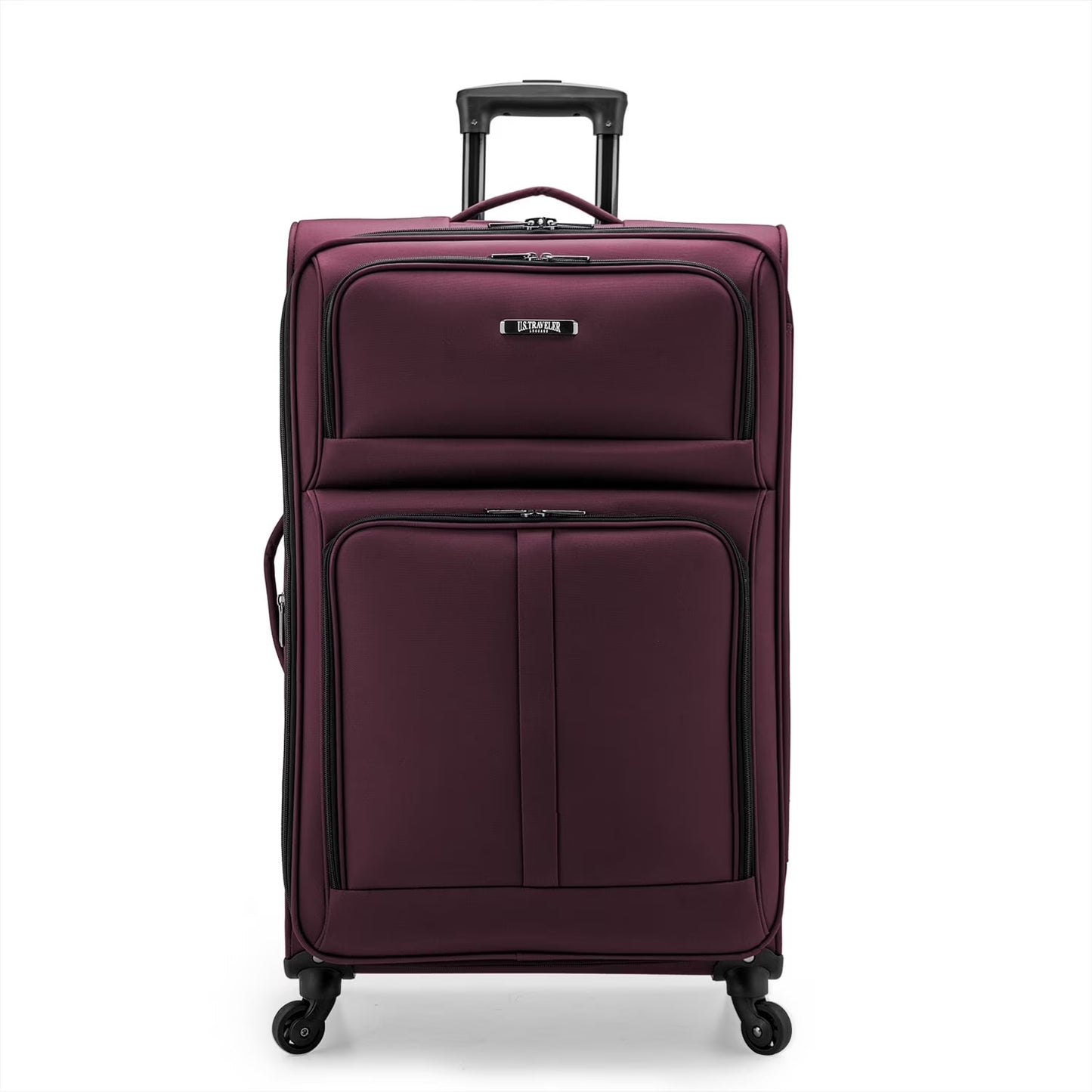 U.S. Traveler Anzio Softside Expandable Spinner Luggage, Dark Grey, 30" Checked Large
