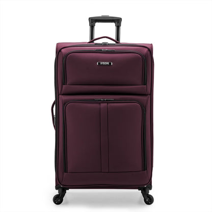 U.S. Traveler Anzio Softside Expandable Spinner Luggage, Dark Grey, 30" Checked Large