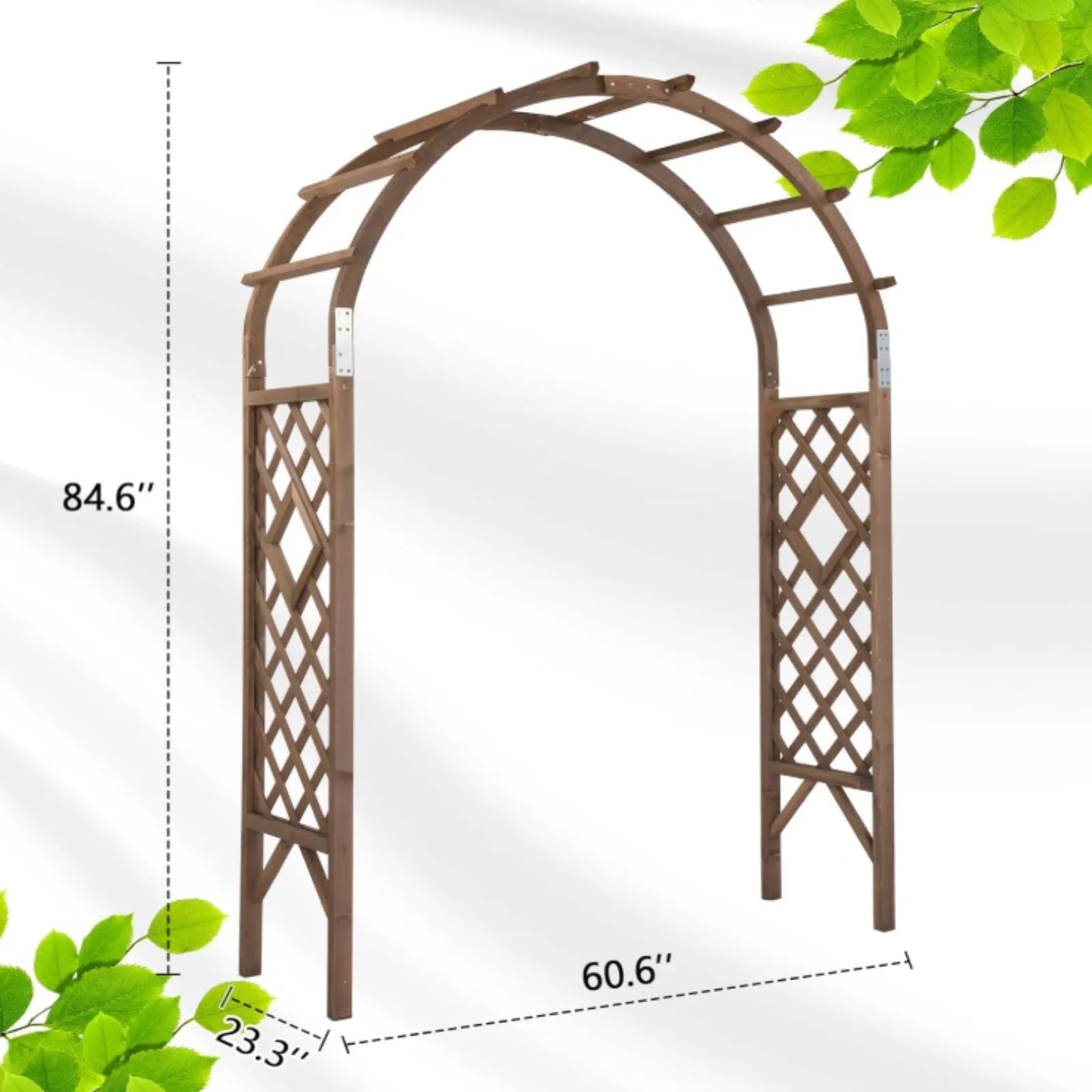Ktaxon 7' Wooden Arbor Garden Arbor Trellis Arch Outdoor Backdrop Stand Archway for Plants Wedding, Diamond-shaped