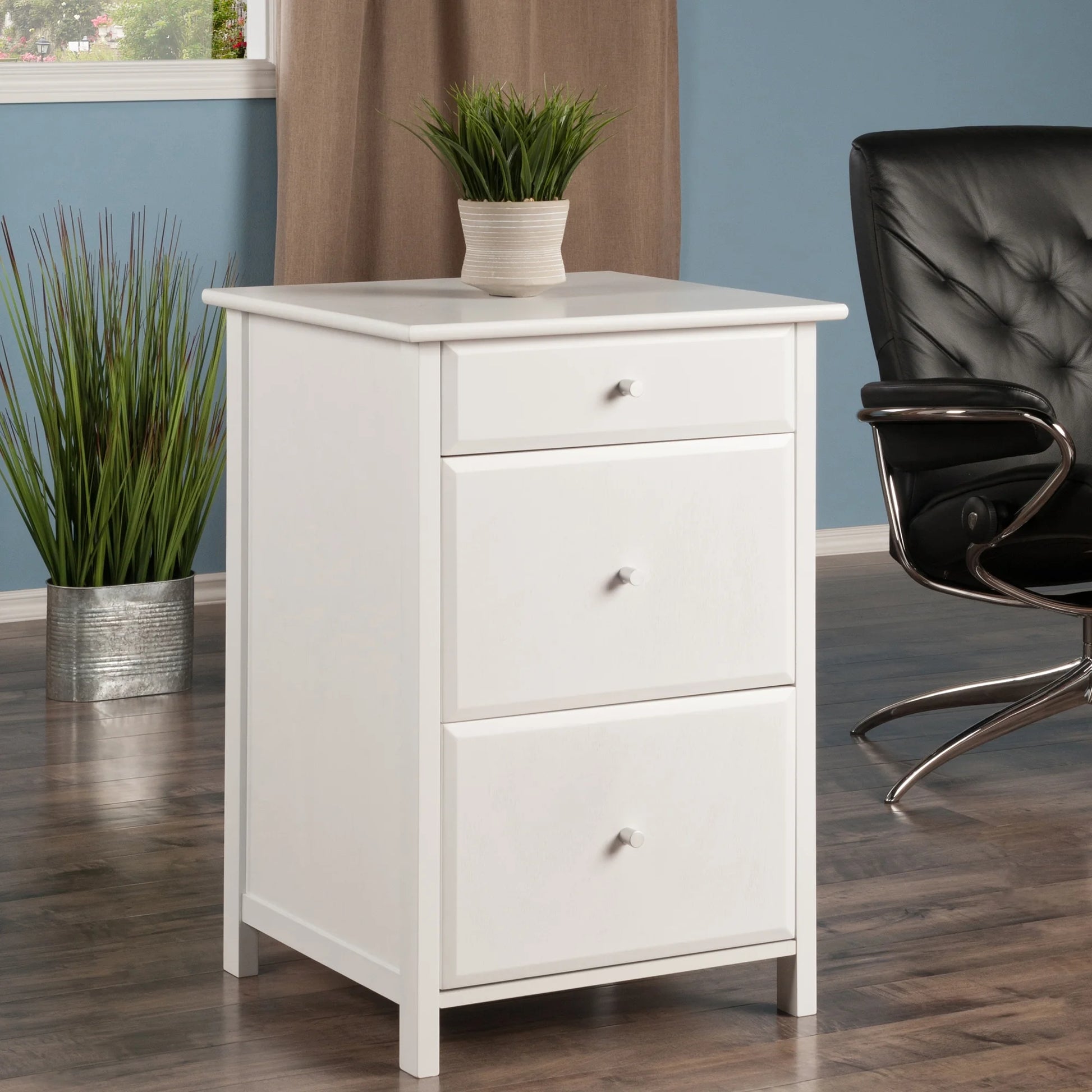 Winsome Delta Home Office File Cabinet, White Finish