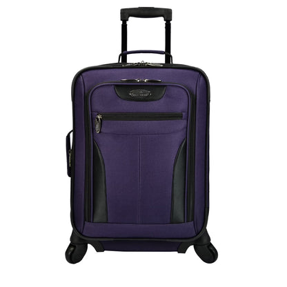 U.S. Traveler Charleville Fabric Expandable Spinner Luggage, Mazarine Blue, 29" Checked Large