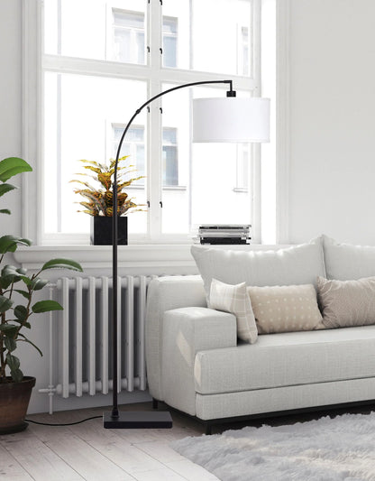 Better Homes Gardens 71"H Black Metal Arc Floor Lamp, Classic, Adult Home Office