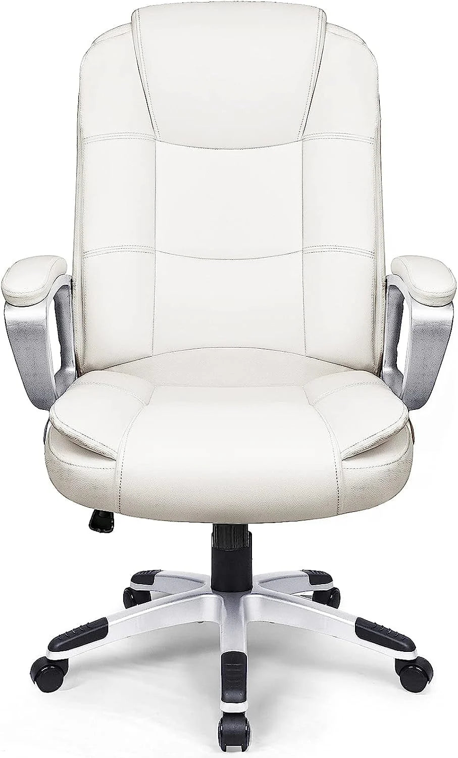 Waleaf Home Office Chair, 400LBS 8Hours Heavy Duty Design, Ergonomic High Back Cushion Lumbar Back Support, Computer Desk Chair, Big and Tall Chair, Adjustable Executive Leather Chair with Arms