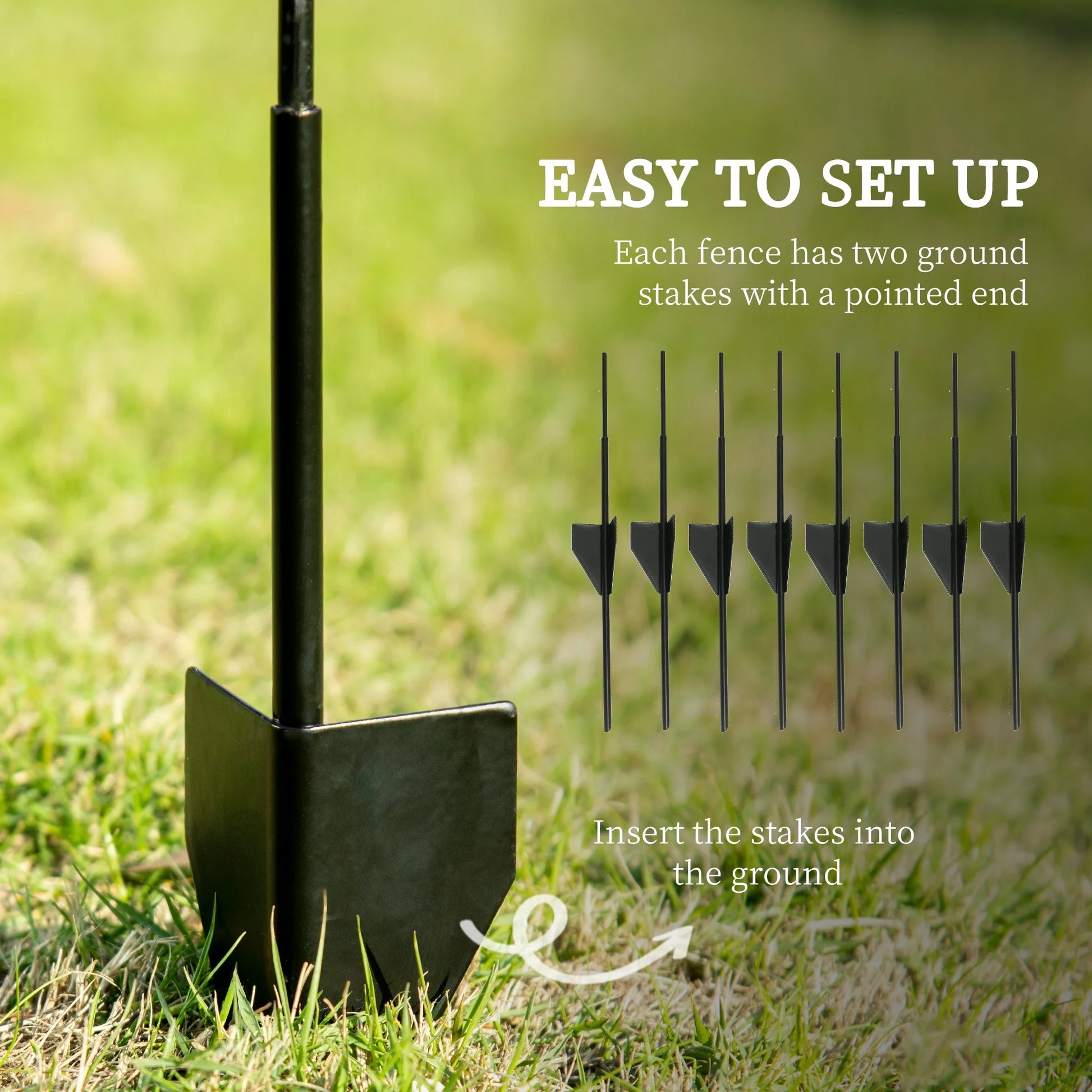 Outsunny Garden Fence,4 Pack Steel Fence Panels,11.5' L X 43" H,Rust-Resistant Animal Barrier Decorative Border Flower Edging for Yard,Landscape,Patio,Outdoor Decor,Wavey Vines,Black Steel Garden
