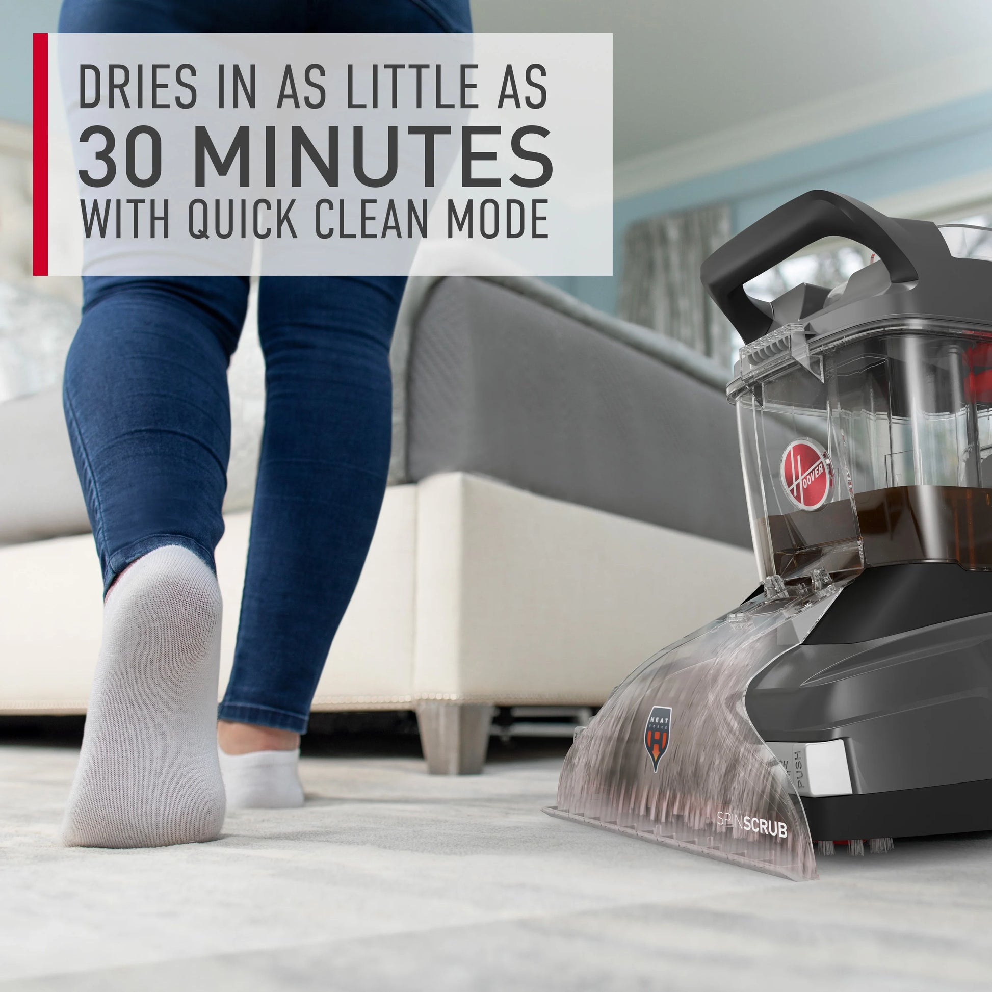 Hoover PowerScrub XL, Upright Carpet Cleaner Machine, Shampooer for Carpet, Rugs, & Upholstery, Fast Dry, Upholstery Tool Attachment, FH68010