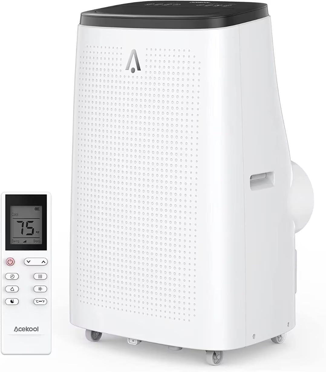 EastVita Portable Air Conditioner 8000 BTU, Air Conditioners for Room up to 350 sq.ft.(15x20 ft2), Compact Indoor AC Unit, Window Installation Kit & Remote Control for Home Office White