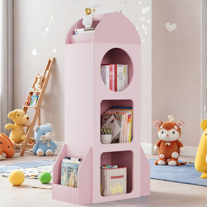 Pirecart Kids Bookshelf 3-Tier Wooden Kids Bookcase with Toy Storage for Bedroom, Playroom, Nursery, Blue