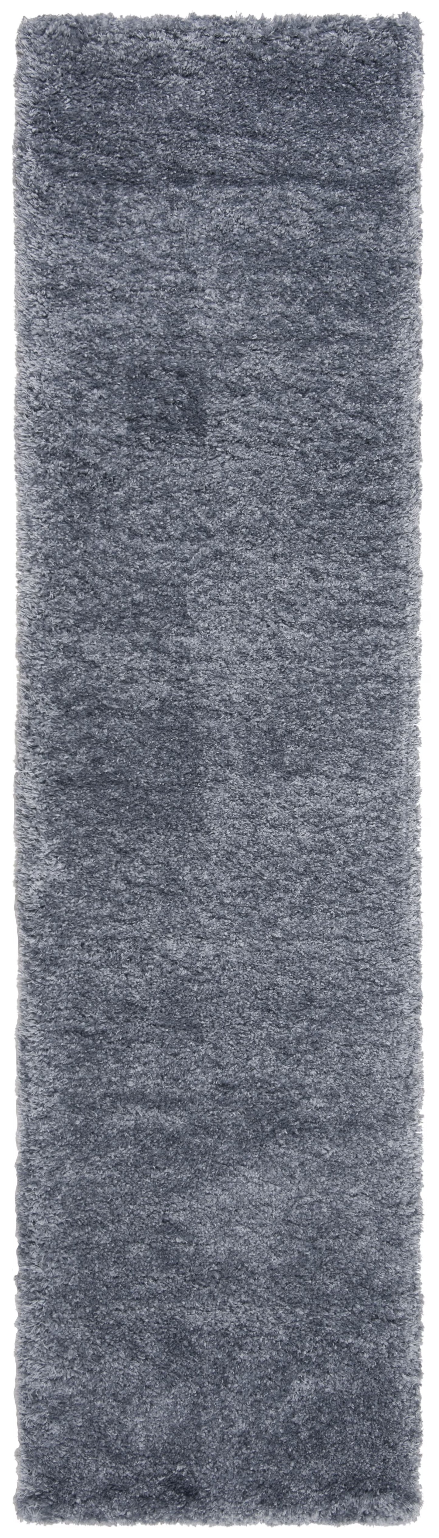 SAFAVIEH Royal Hartley Solid Plush Shag Area Rug, Silver, 6'7" x 6'7" Square
