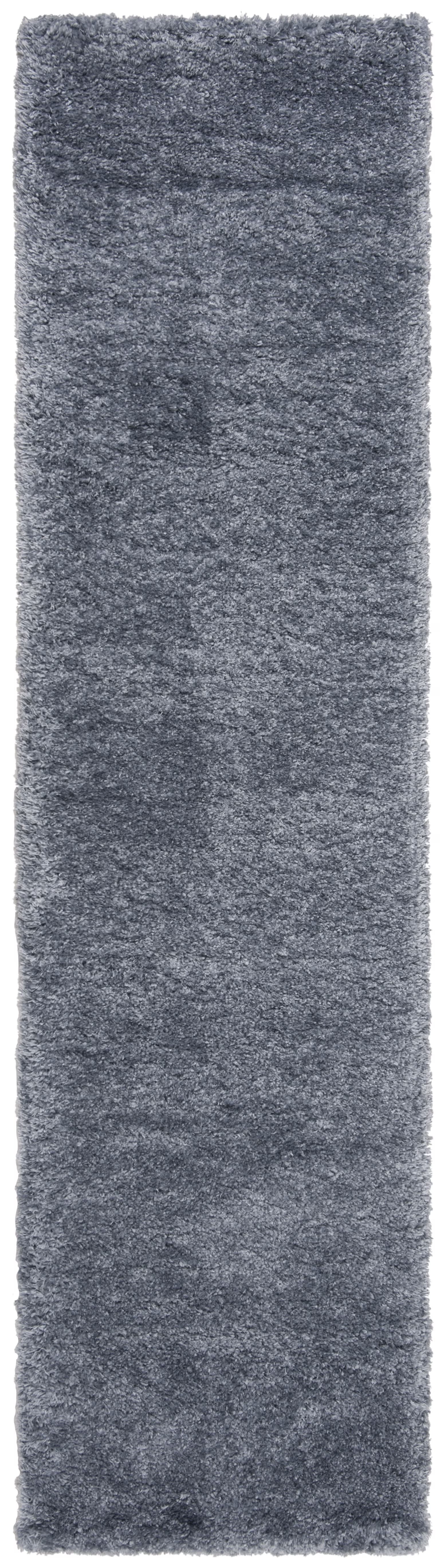 SAFAVIEH Royal Hartley Solid Plush Shag Area Rug, Silver, 6'7" x 6'7" Square