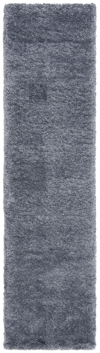 SAFAVIEH Royal Hartley Solid Plush Shag Area Rug, Silver, 6'7" x 6'7" Square