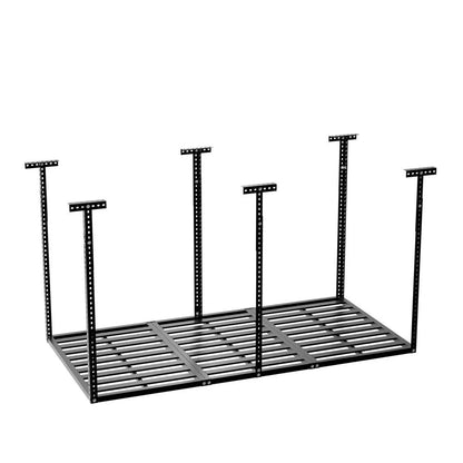 CZMJY High-Capacity Garage Ceiling Mount Storage Rack - Adjustable Metal Overhead Organizer Shelves for Efficiently Storing Luggage, Sports Equipment & More, 3ft x 8ft