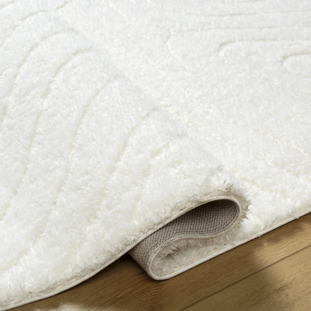 Livabliss Nomadic Modern Textured Area Rug,7'10" x 10',Ivory