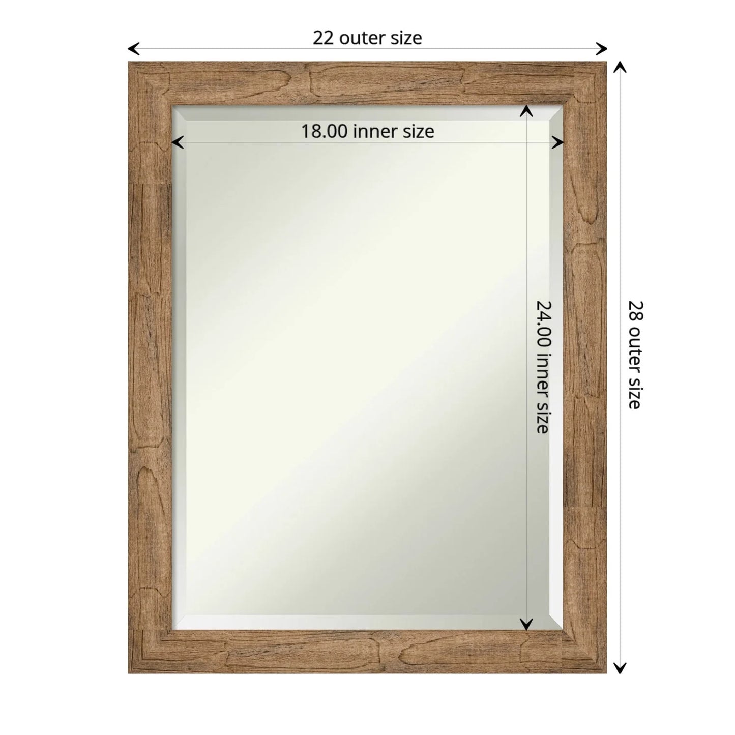 Wall Mirror, Owl Brown Narrow