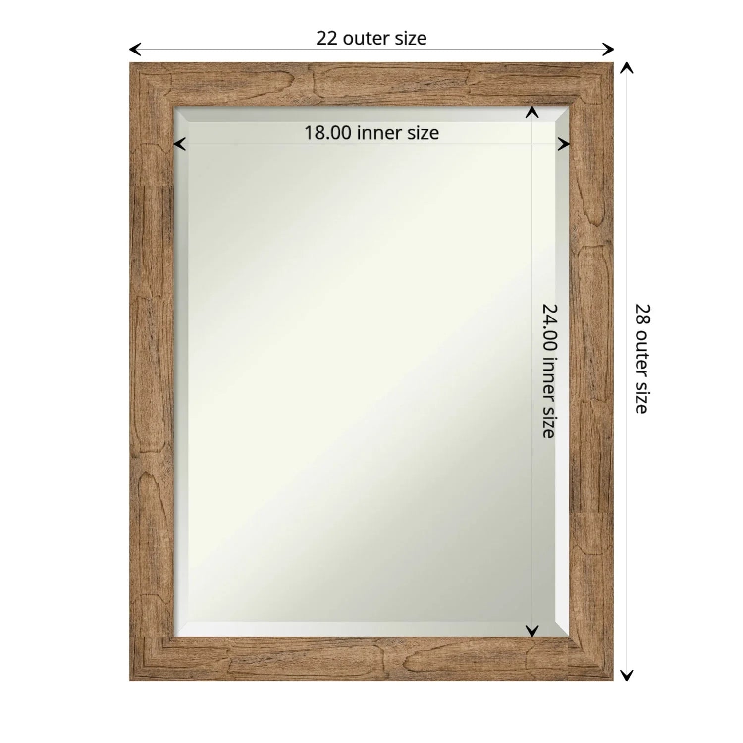 Wall Mirror, Owl Brown Narrow