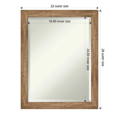 Wall Mirror, Owl Brown Narrow