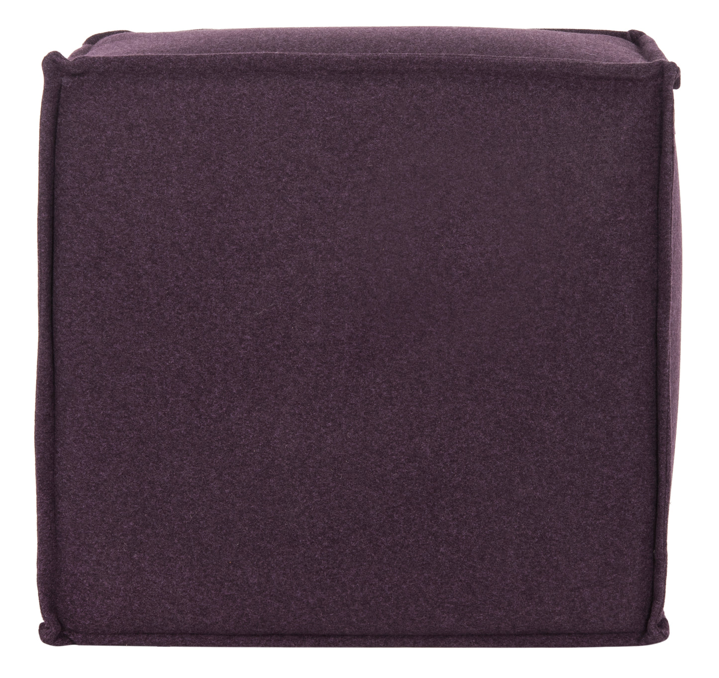 SAFAVIEH Elaine Solid Plush Upholstered Pouf, Plum