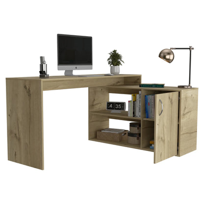 L Shaped Desk, Corner Desk with Sotrage Cabinets, Computer Desk Home Office Desk Writing Study Gaming Table Workstation for Home Game