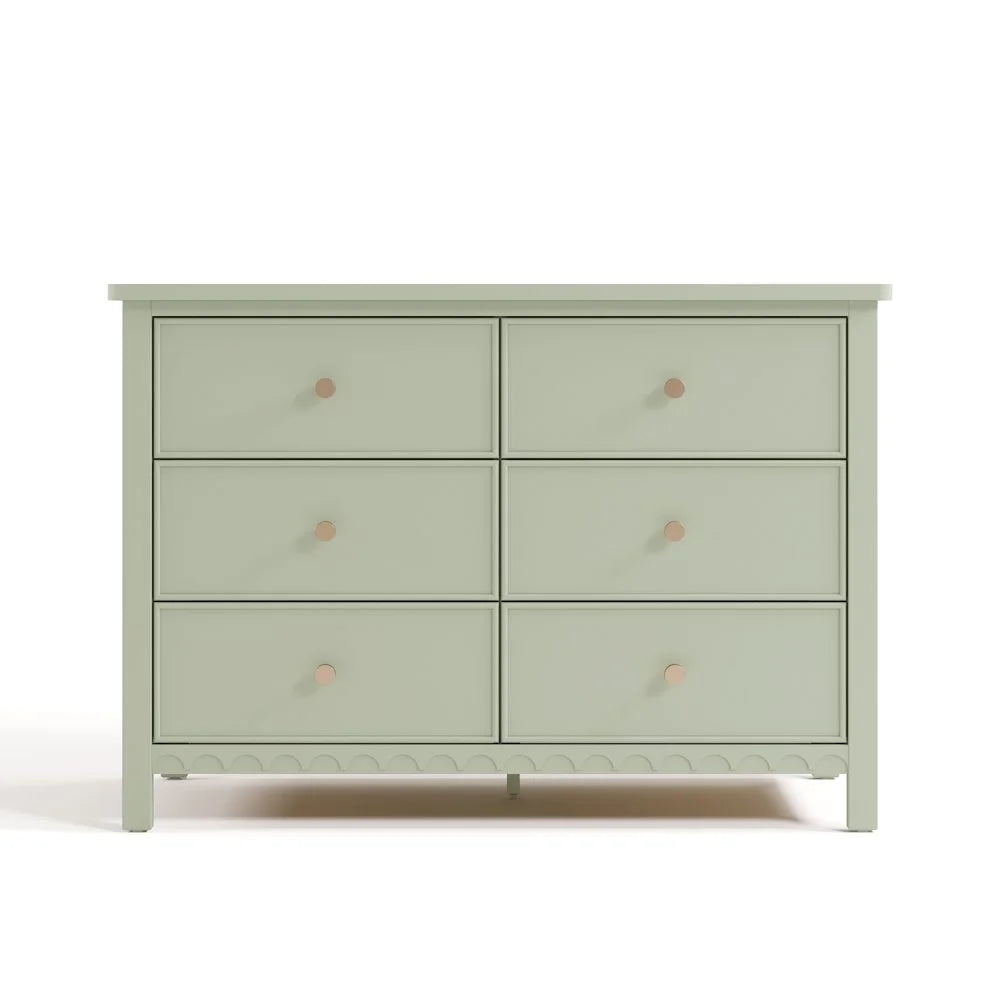 Graco Sasha 6 Drawer Nursery Double Dresser, Blush