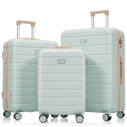 Premium ABS Travel Luggage Set , 3-Piece TSA Lock Suitcase Ensemble with 20, 24, and 28 Inch