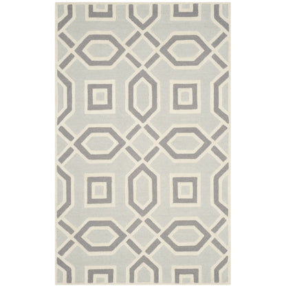 SAFAVIEH Cambridge Judith Geometric Wool Area Rug, Grey/Ivory, 8' x 10'