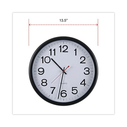 Universal Indoor/Outdoor Clock, 13 1/2", Black
